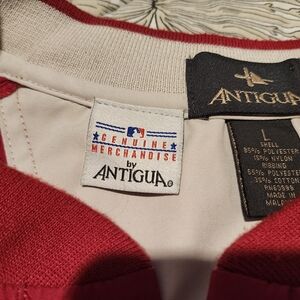 Antigua Red and White Boston Red Sox Polo Shirt